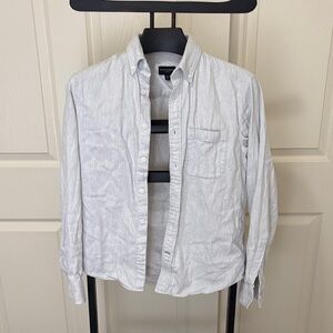 Club Monaco Light Gray Casual Button Down Shirt